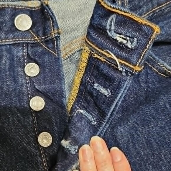 Mens button fly Levis 501  jeans  34x32 - Picture 4 of 6